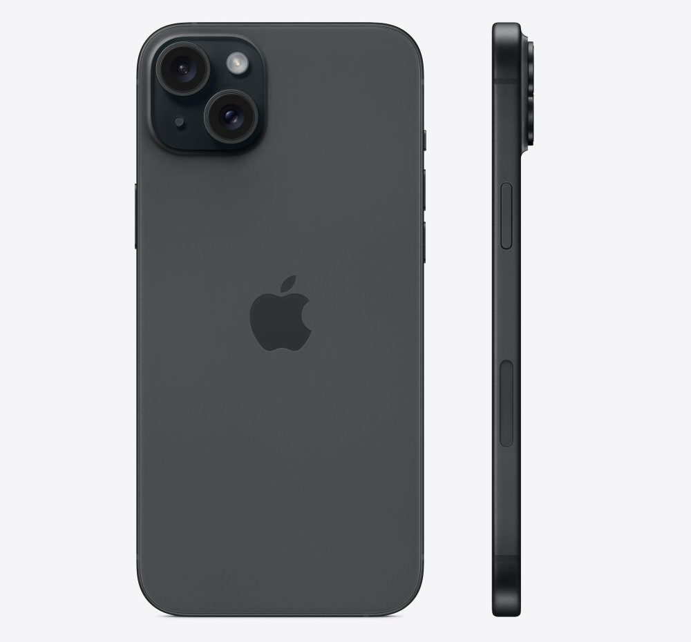 Apple iPhone 15 Plus Black Front & Side