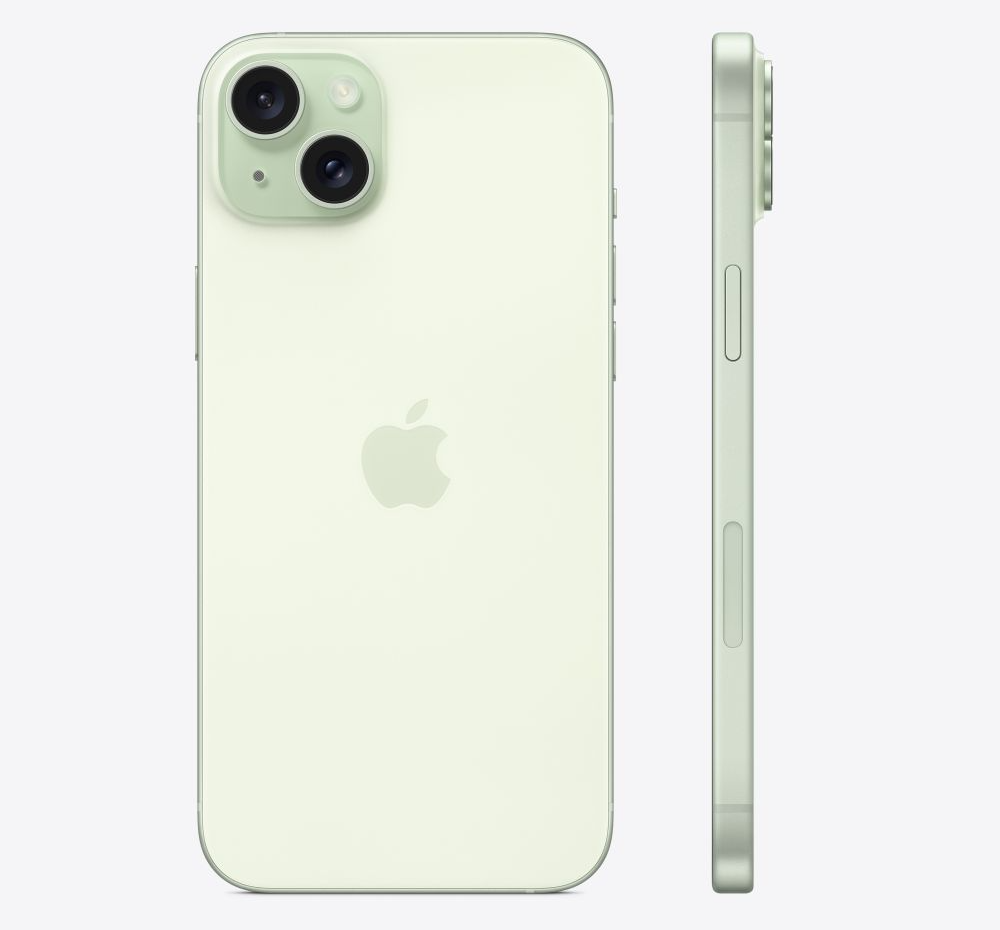 Apple iPhone 15 Plus Green Front & Side