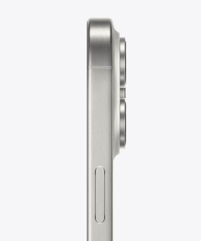 Apple iPhone 15 Pro Max White Titanium Side